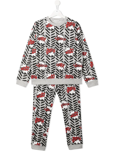 Shop Stella Mccartney Cartoon-print Pyjama Set In Grey