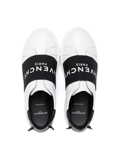 Shop Givenchy Logo-print Slip-on Sneakers In White