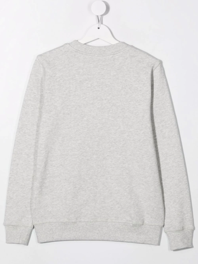 Shop Kenzo Teen Embroidered-logo Sweatshirt In Grey