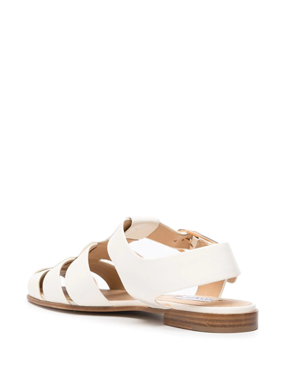 Shop Gabriela Hearst Cut-out Detail Sandals In White