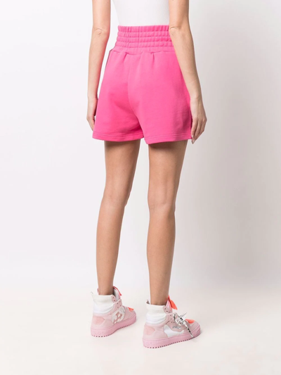 Chiara Ferragni Fuchsia Cotton Eye Star Shorts In Pink