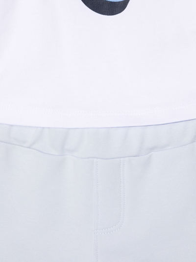 Shop Bosswear Two-tone Logo-trim Print Tracksuit In White
