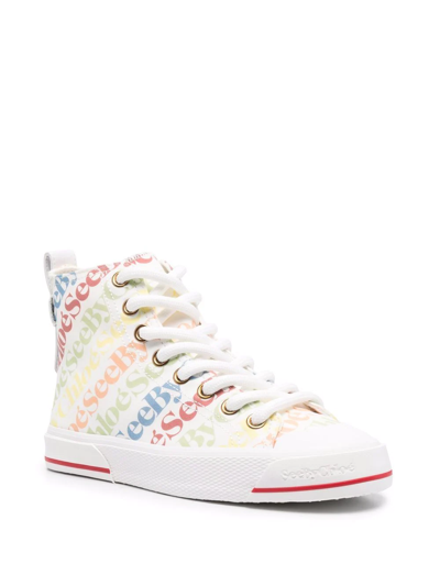 Shop See By Chloé Aryana High-top Sneakers In White