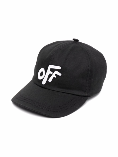 Shop Off-white Logo Embroidered Cap In Black