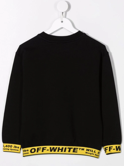 Shop Off-white Logo Crew-neck Sweatshirt In Black