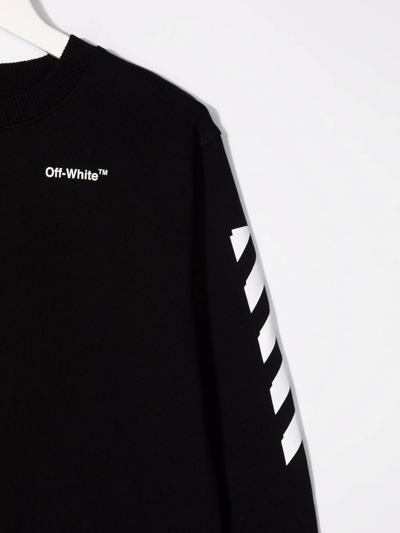 Shop Off-white Logo Crew-neck Sweatshirt In Black