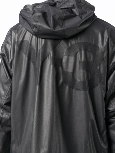 Shop Y-3 Logo-print Hooded Jacket In Black