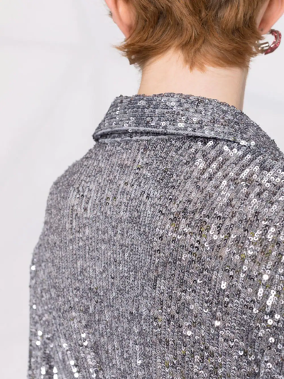 Shop Tom Ford Sequinned Long-sleeve Shirt In Grey