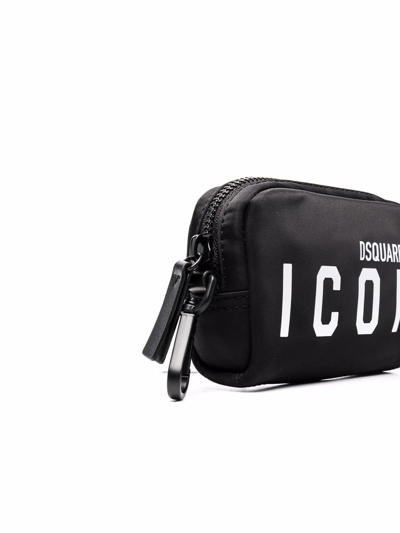 Dsquared2 Logo-print Makeup Bag In Black