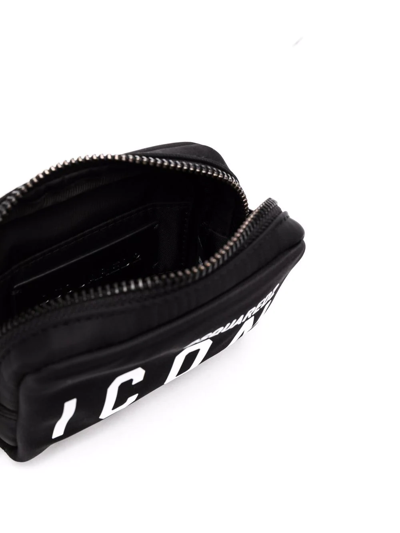 Dsquared2 Logo-print Makeup Bag In Black