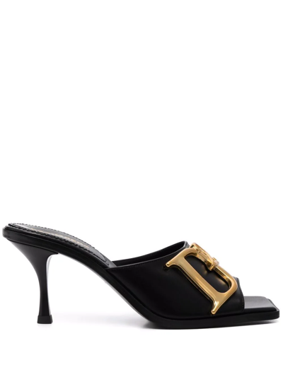 Shop Dsquared2 Logo-plaque 90mm Sandals In Black