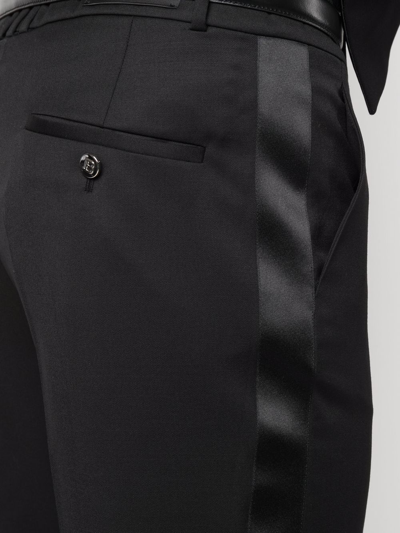 Shop Balmain Cropped Straight-leg Trousers In Black