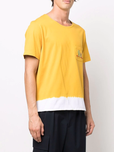 Shop Nick Fouquet Embroidered-design T-shirt In Yellow