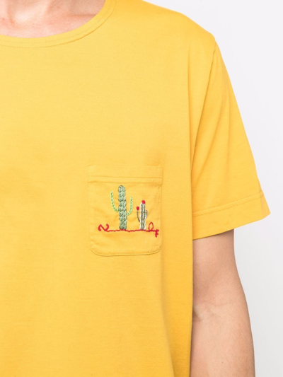 Shop Nick Fouquet Embroidered-design T-shirt In Yellow