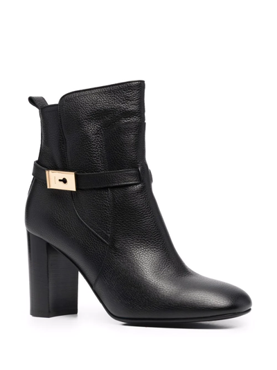 Shop Bally High-heel Leather Boots In Black