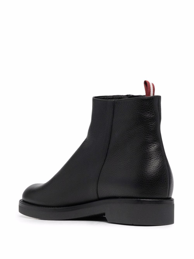 Shop Bally Zip-up Leather Boots In Black