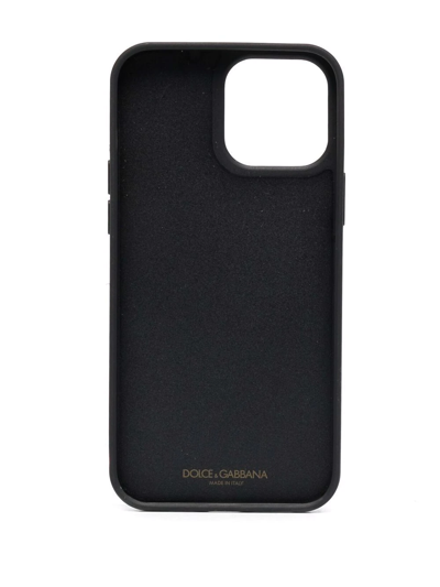 Shop Dolce & Gabbana Logo Embellished Iphone 13 Max Case In Black