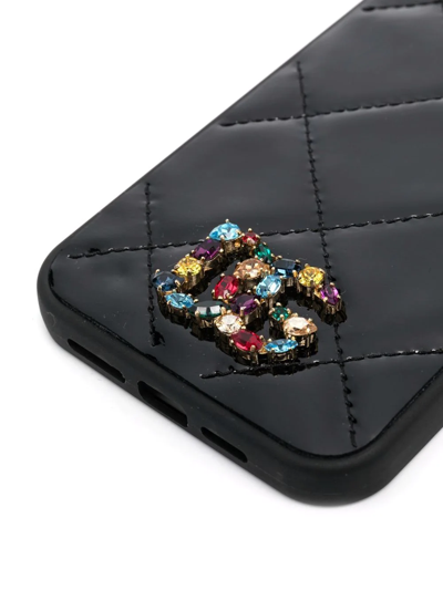Shop Dolce & Gabbana Logo Embellished Iphone 13 Max Case In Black