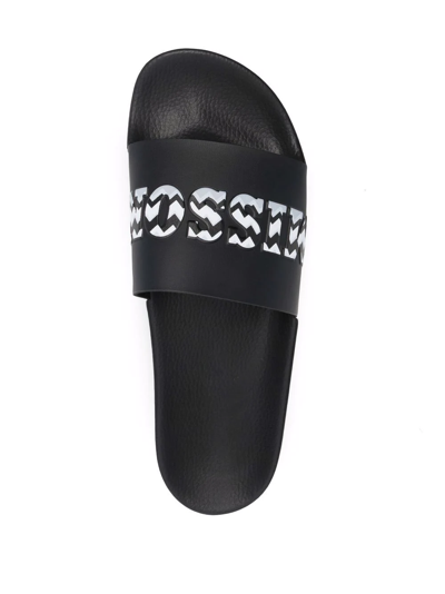 Shop Missoni Embossed-logo Flip Flops In Black