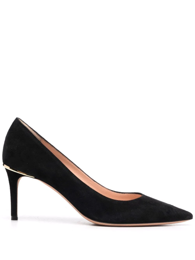 Shop Bally Pointed-toe Suede Pumps In Black