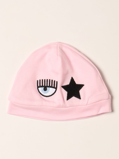 Shop Chiara Ferragni Eyestar  Beanie Hat In Pink