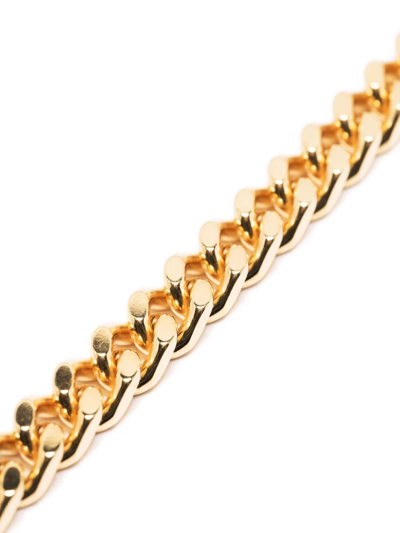 Shop Saint Laurent Medium Curb Chain Bracelet In Gold