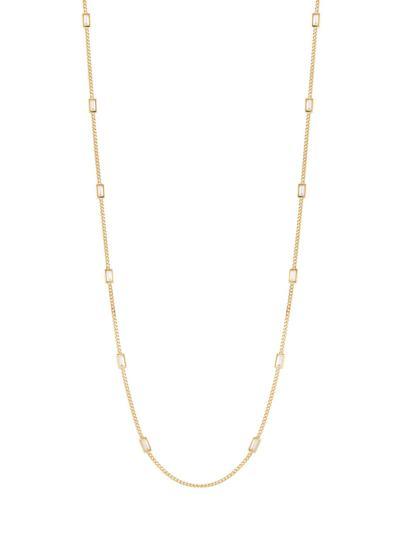 Shop Adriana Orsini Women's Elevate 18k Goldplated Baguette Cubic Zirconia Curb Chain Long Necklace