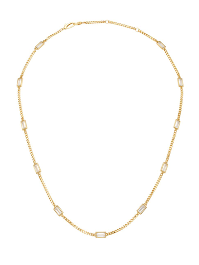 Shop Adriana Orsini Women's Elevate 18k Goldplated Baguette Cubic Zirconia Curb Chain Necklace