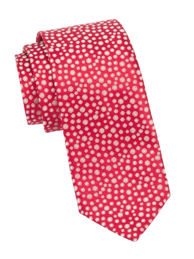 Shop Charvet Men's Bubble Woven Silk Tie In Red White