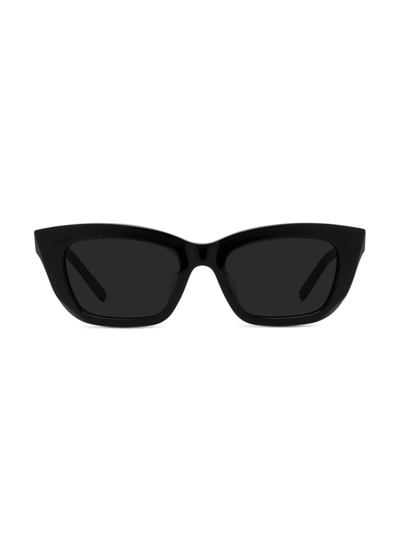 Shop Givenchy Women's 53mm Cat Eye Sunglasses In Shiny Black Smoke