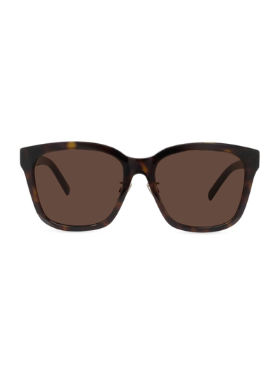 Shop Givenchy Women's 55mm Square Sunglasses In Dark Havana Brown