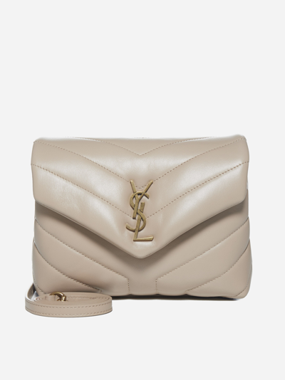 Toy Loulou YSL Monogram leather shoulder bag in dark latte beige #Sponsored  #Monogram, #leather, #YSL