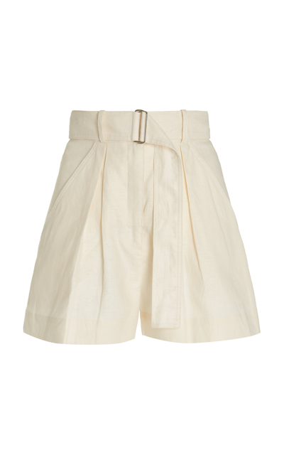 Shop Matthew Bruch Women's Pleated Short In Ivory