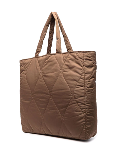 Shop Mackintosh Lexis Padded Tote Bag In Brown