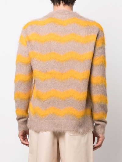 Acne Studios Intarsia Stripe-knit Jumper In Gelb | ModeSens