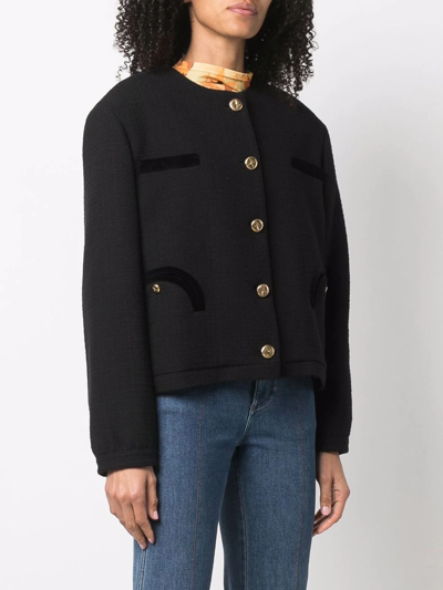 Shop Blazé Milano Missy Tweed Jacket In Schwarz