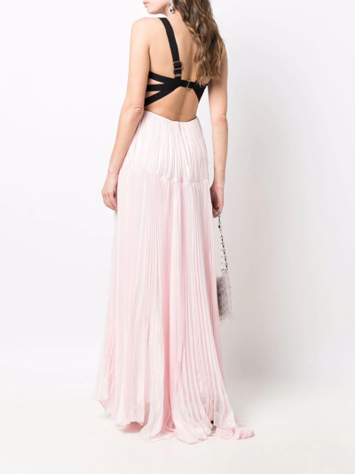 Maria Lucia Hohan V-neck Sleeveless Dress In Rosa