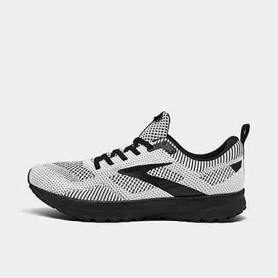 Shop Brooks Men's Revel 5 Running Shoes In White/black