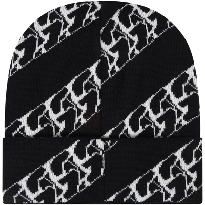 Givenchy Logo Chain-print Beanie In Black