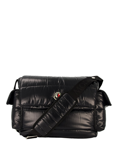 Shop Moncler Kids Diaper Bag For Unisex In Black