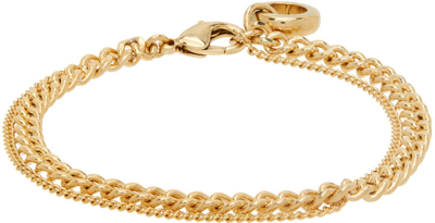 Shop Apc Gold Minimalist Bracelet In Raa Or