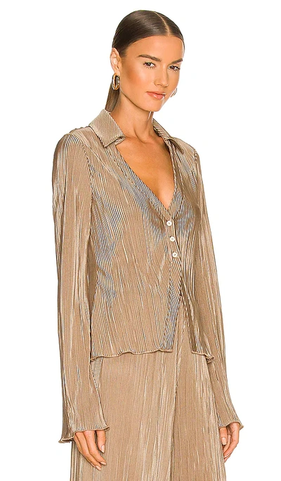 Shop Song Of Style Mara Shirt In Taupe
