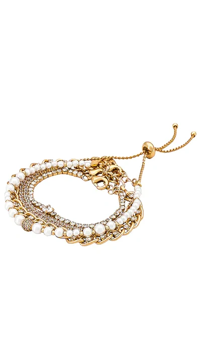 Shop Ettika Chain Bracelet Set In Gold