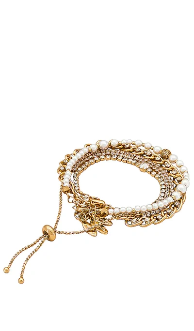 Shop Ettika Chain Bracelet Set In Gold
