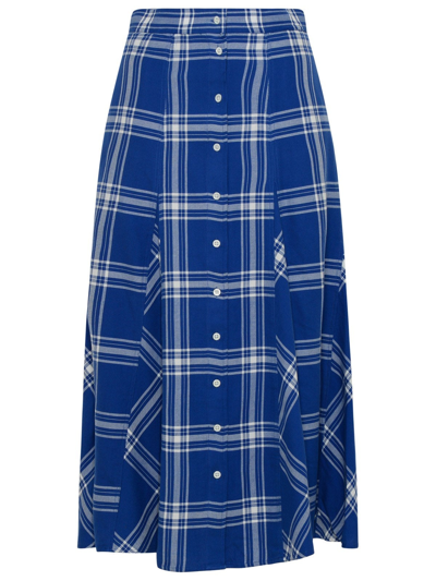 Shop Polo Ralph Lauren Blue Cotton Skirt