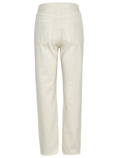 Shop Agolde White Cotton 90's Pinch Waist Jeans