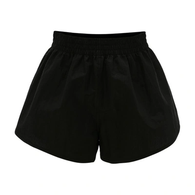 Jw Anderson Black Oversized Running Shorts In Black