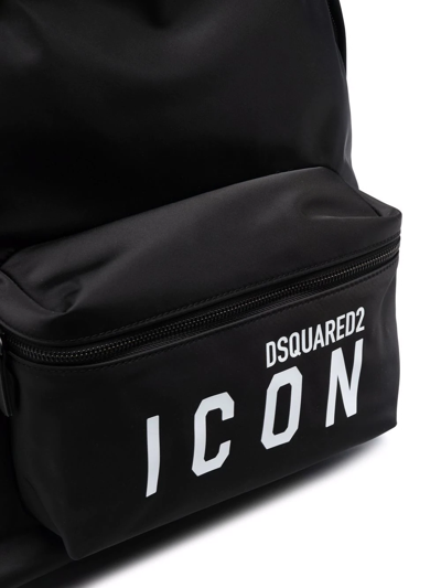 Shop Dsquared2 Logo-print Pocket Backpack In Schwarz