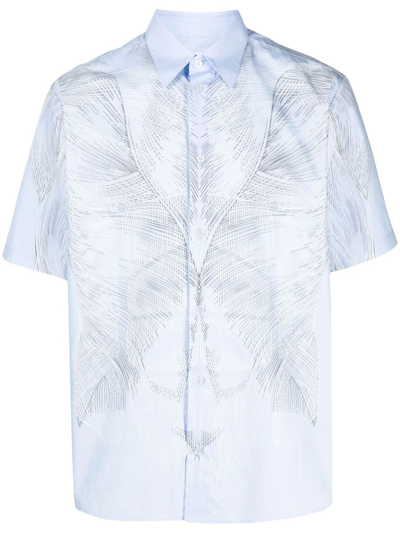 Shop Opening Ceremony Muscle Print Shirt In Blue