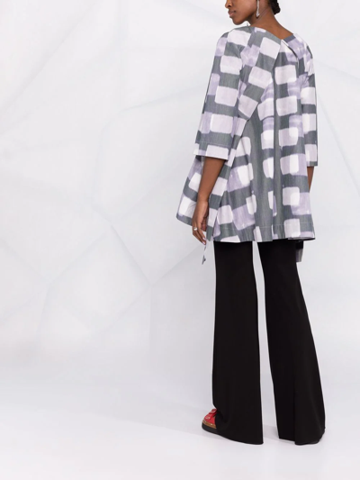 Henrik Vibskov Flux Blouse - Dark Cubes - Atterley In Grau